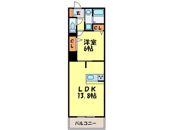 S-FORT警固タワーの物件間取画像